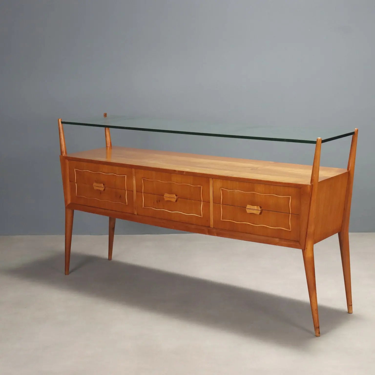 Vintage Chest of Drawers Cherrywood Veneer 6 Drawers 1950s | Modernism | Furnitures