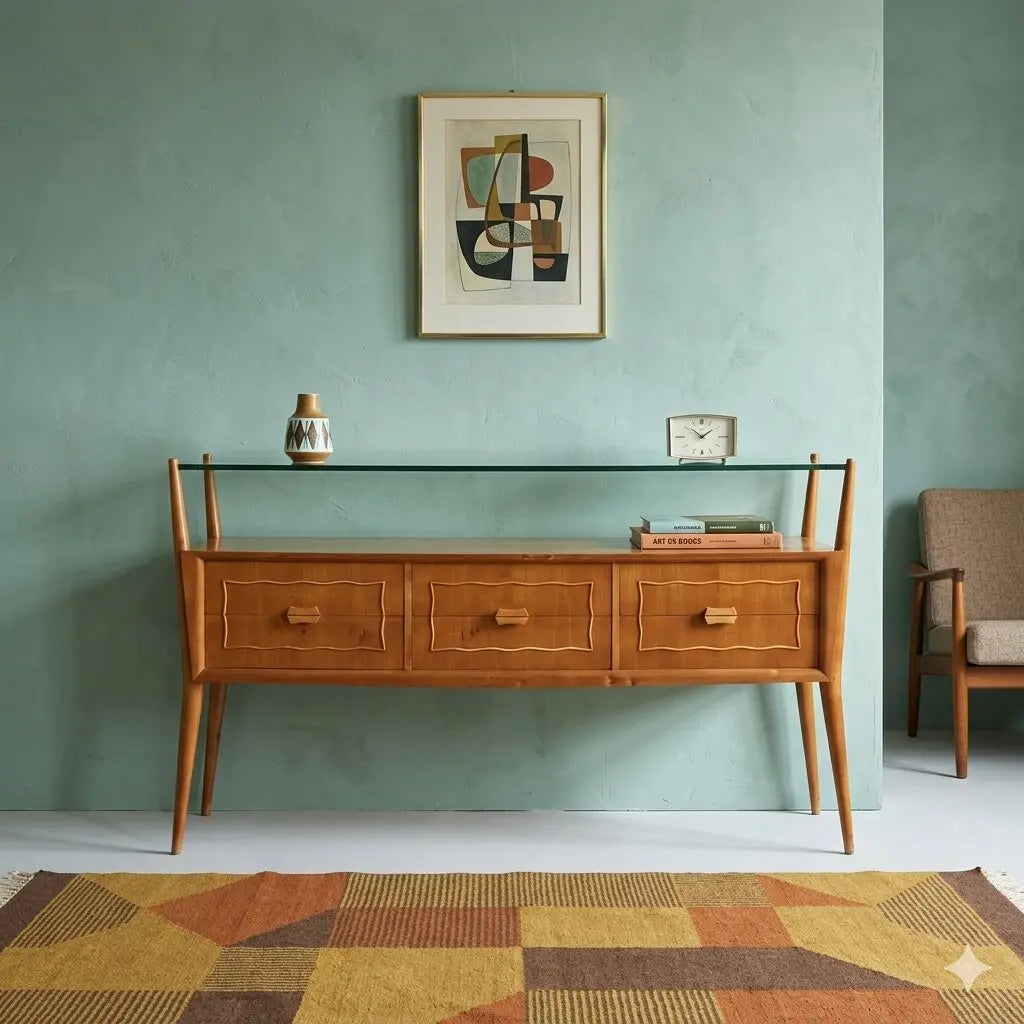 Vintage Chest of Drawers Cherrywood Veneer 6 Drawers 1950s | Modernism | Furnitures