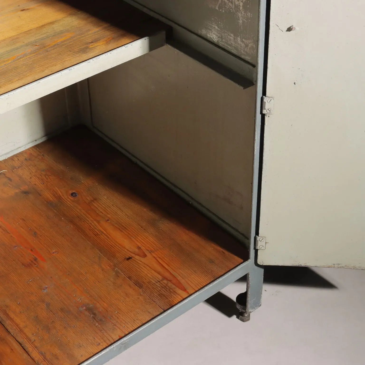 Vintage Industrial Cabinet Design Wood Metal Italy 1960s | Modernism | Furnitures
