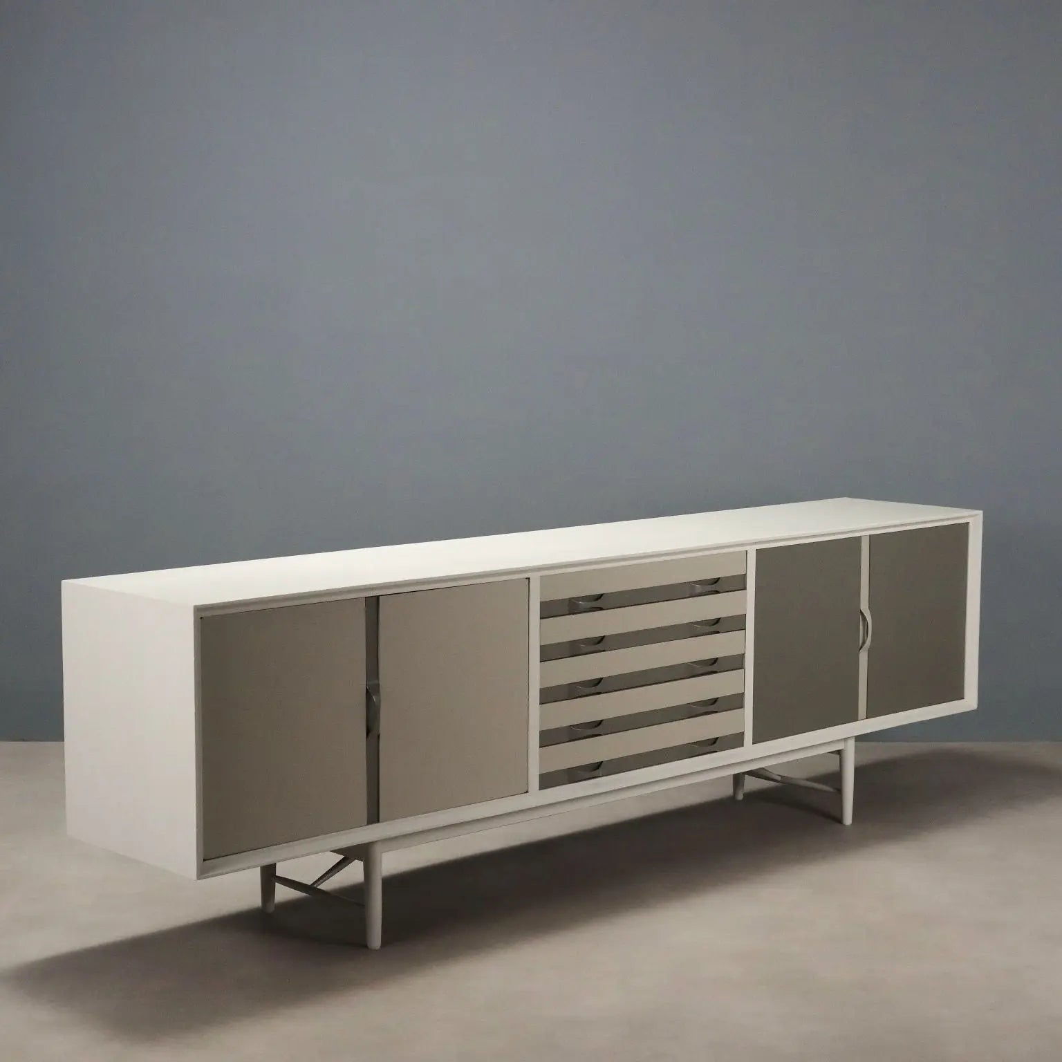 Vintage Sideboard Prisma Collection Design Painted Teak 1960s | Modernism | Furnitures