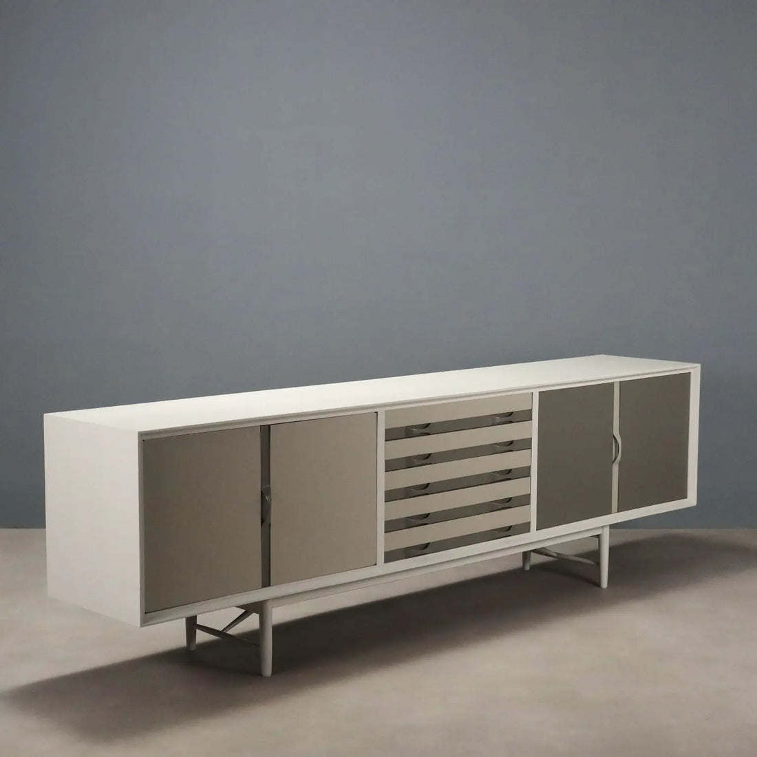 Vintage Sideboard Prisma Collection Design Painted Teak 1960s | Modernism | Furnitures