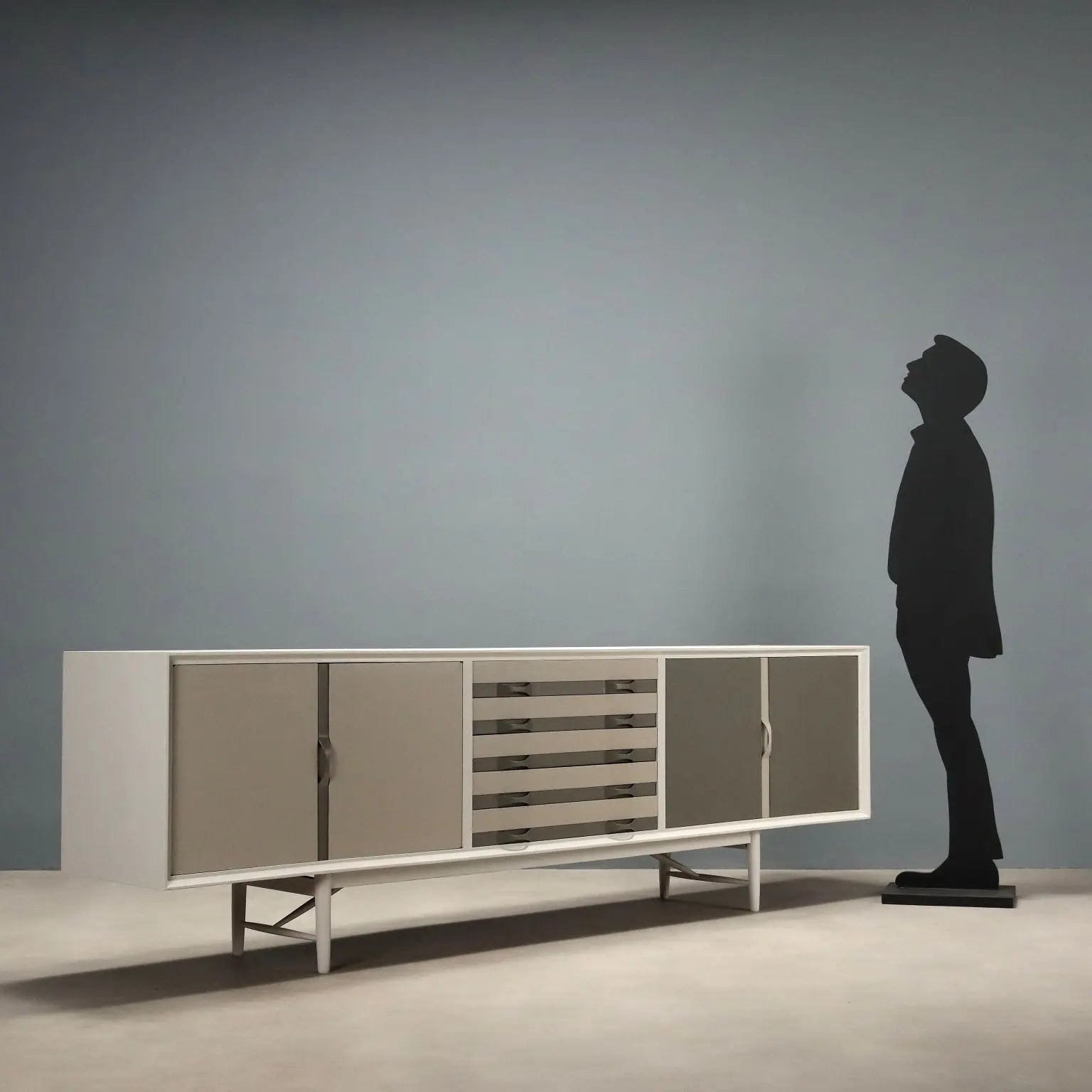 Vintage Sideboard Prisma Collection Design Painted Teak 1960s | Modernism | Furnitures