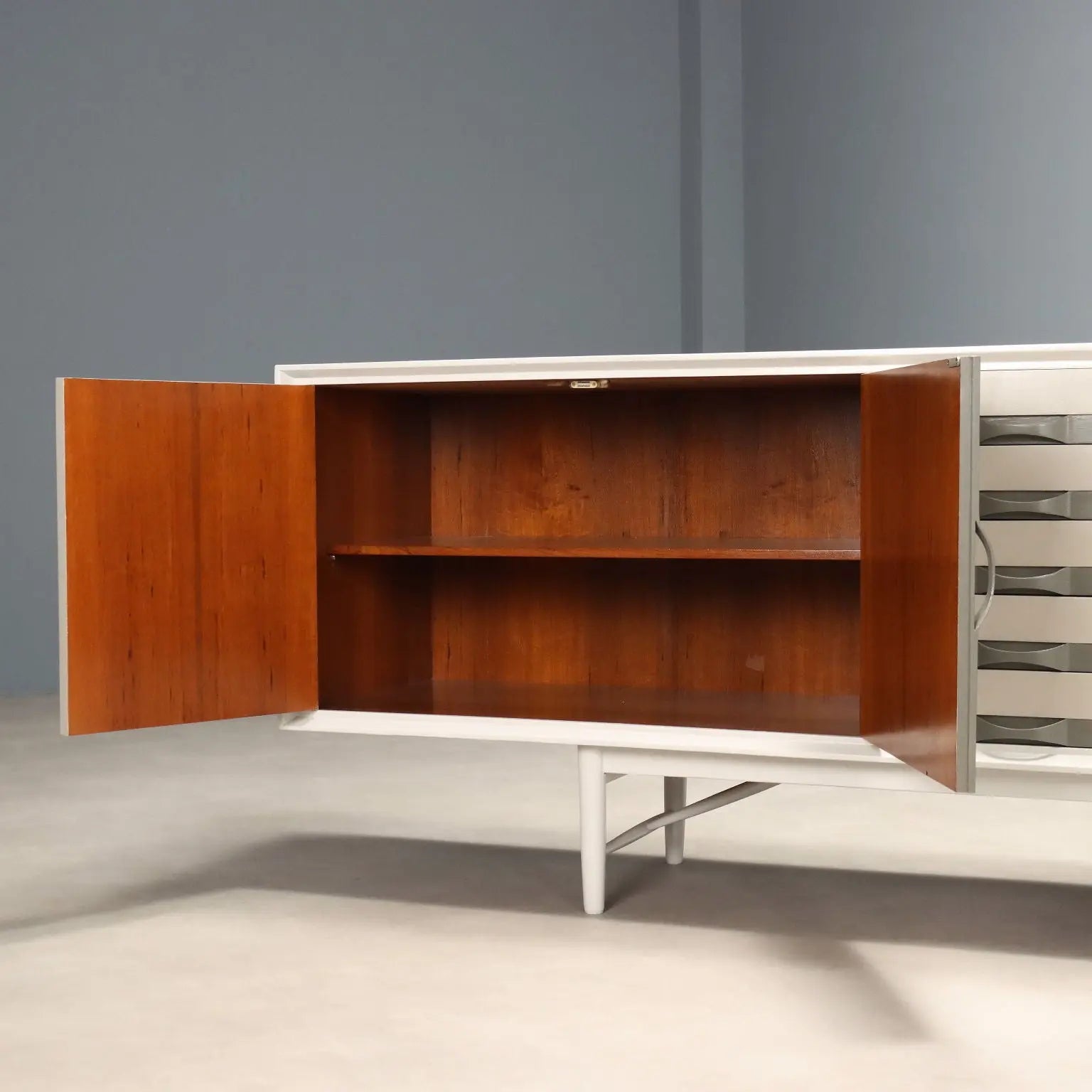 Vintage Sideboard Prisma Collection Design Painted Teak 1960s | Modernism | Furnitures