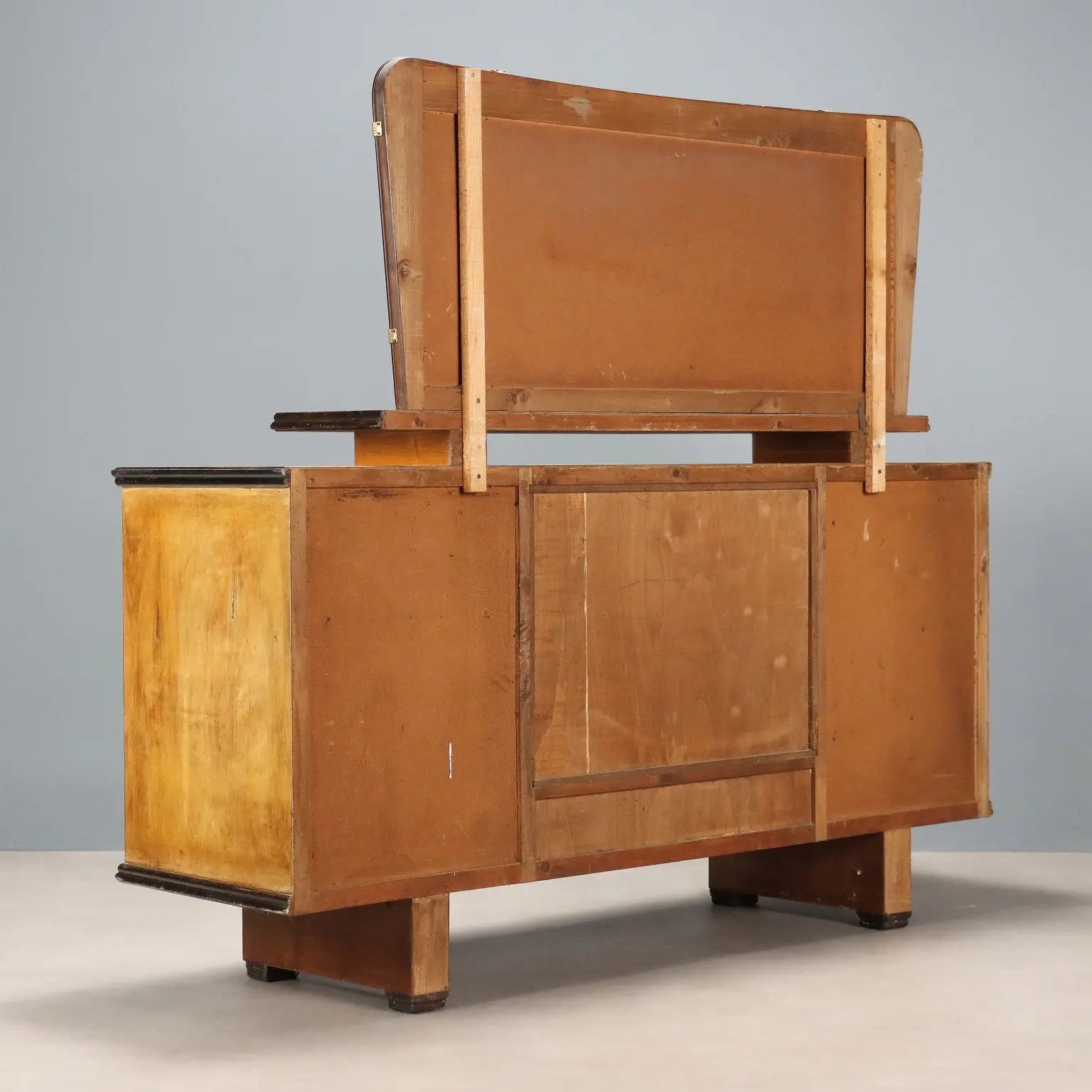 Vintage Cupboard Walnut Veneer Design with Mirror Italy 1960s | Modernism | Furnitures