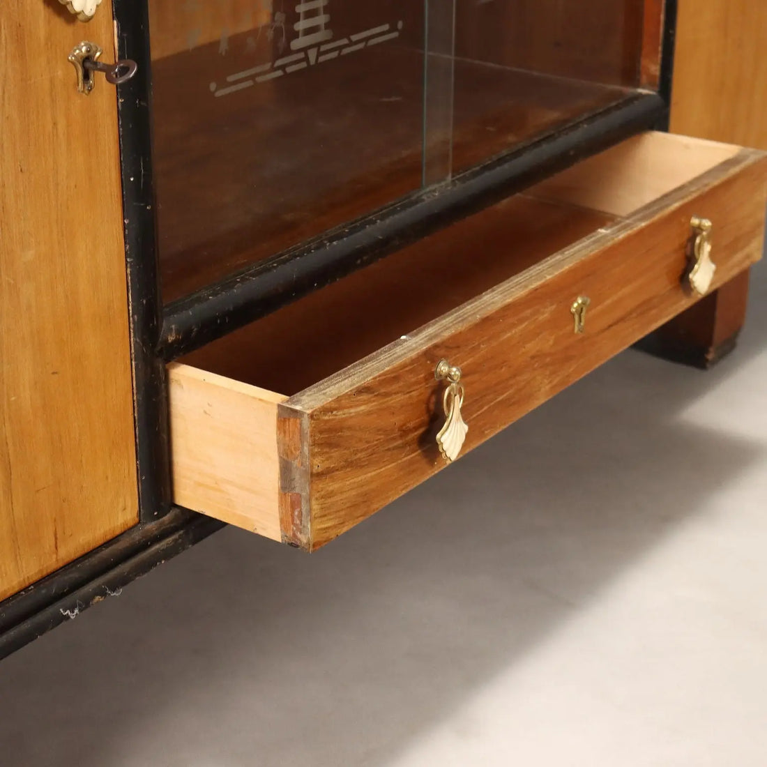 Vintage Cupboard Walnut Veneer Design with Mirror Italy 1960s | Modernism | Furnitures