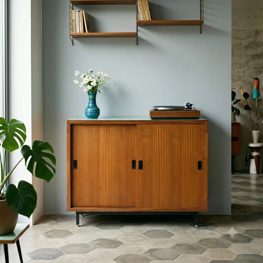 Vintage Cupboard Design Laminate Teak Veneer Italy 1960s | Modernism | Furnitures