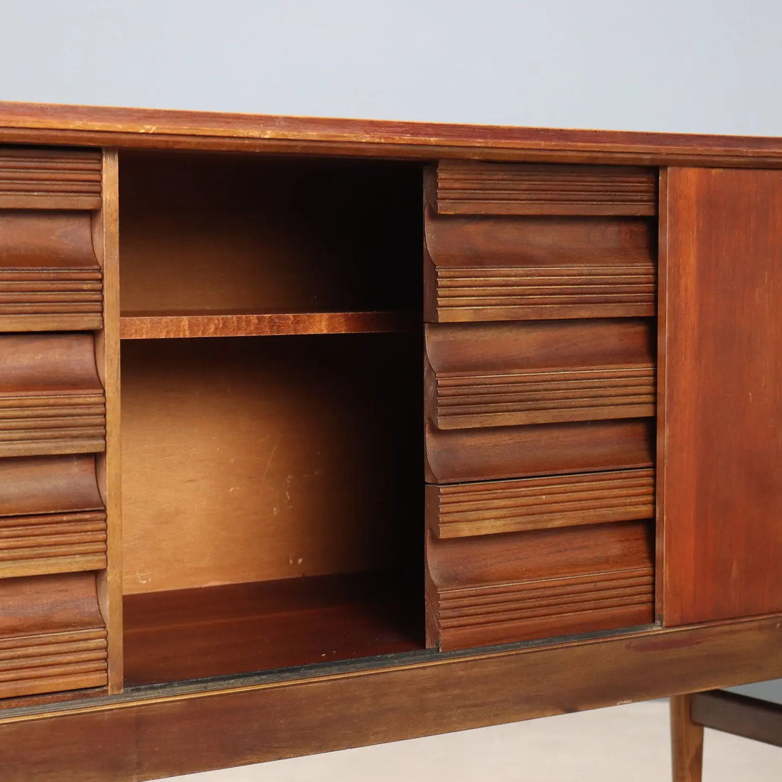 Vintage Sideboard Teak Veneer Design Northern Europe 1960s | Modernism | Furnitures