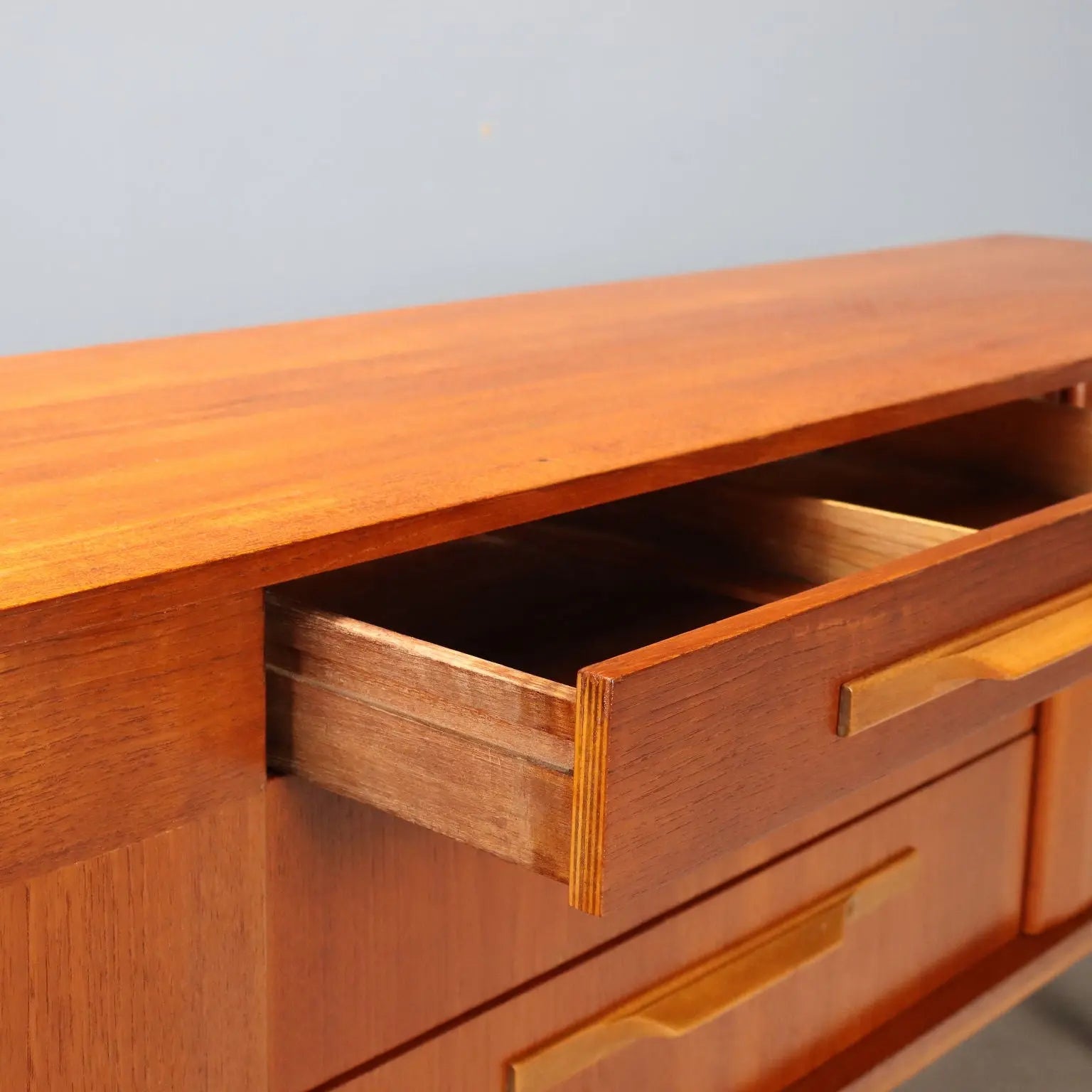 Vintage Sideboard Teak Design England 1960s Restored