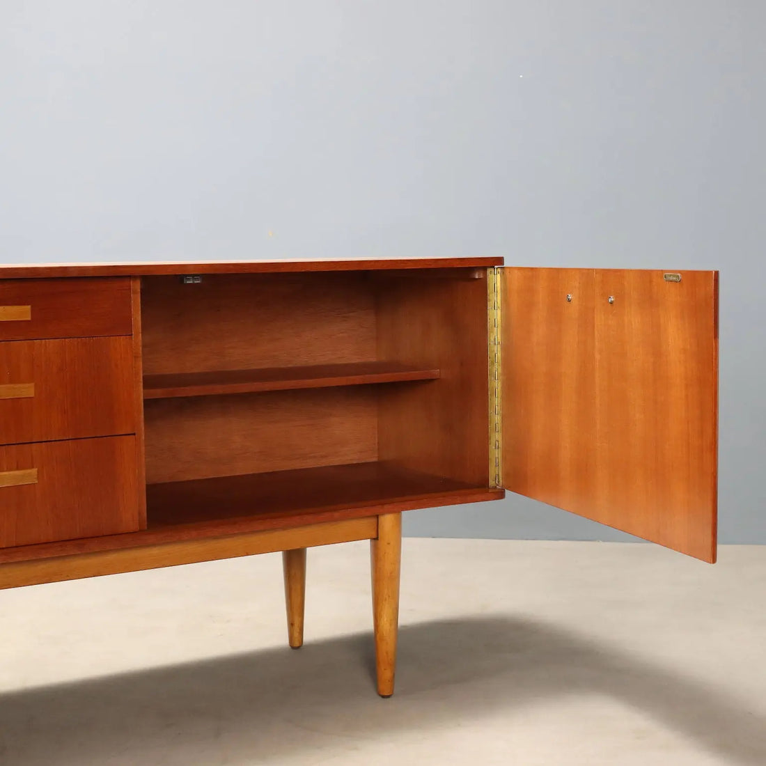 Vintage Sideboard Teak Design England 1960s Restored