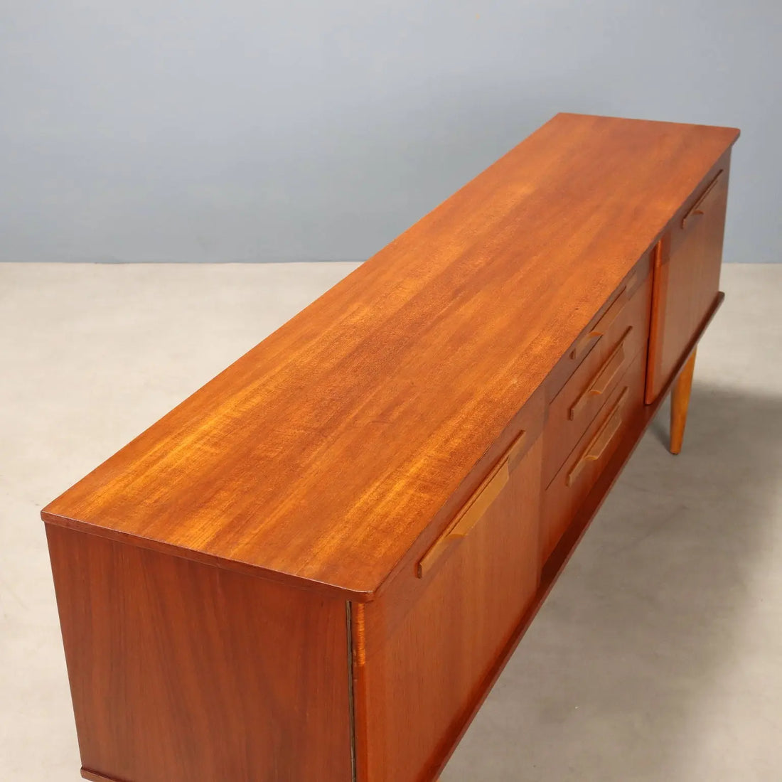 Vintage Sideboard Teak Design England 1960s Restored