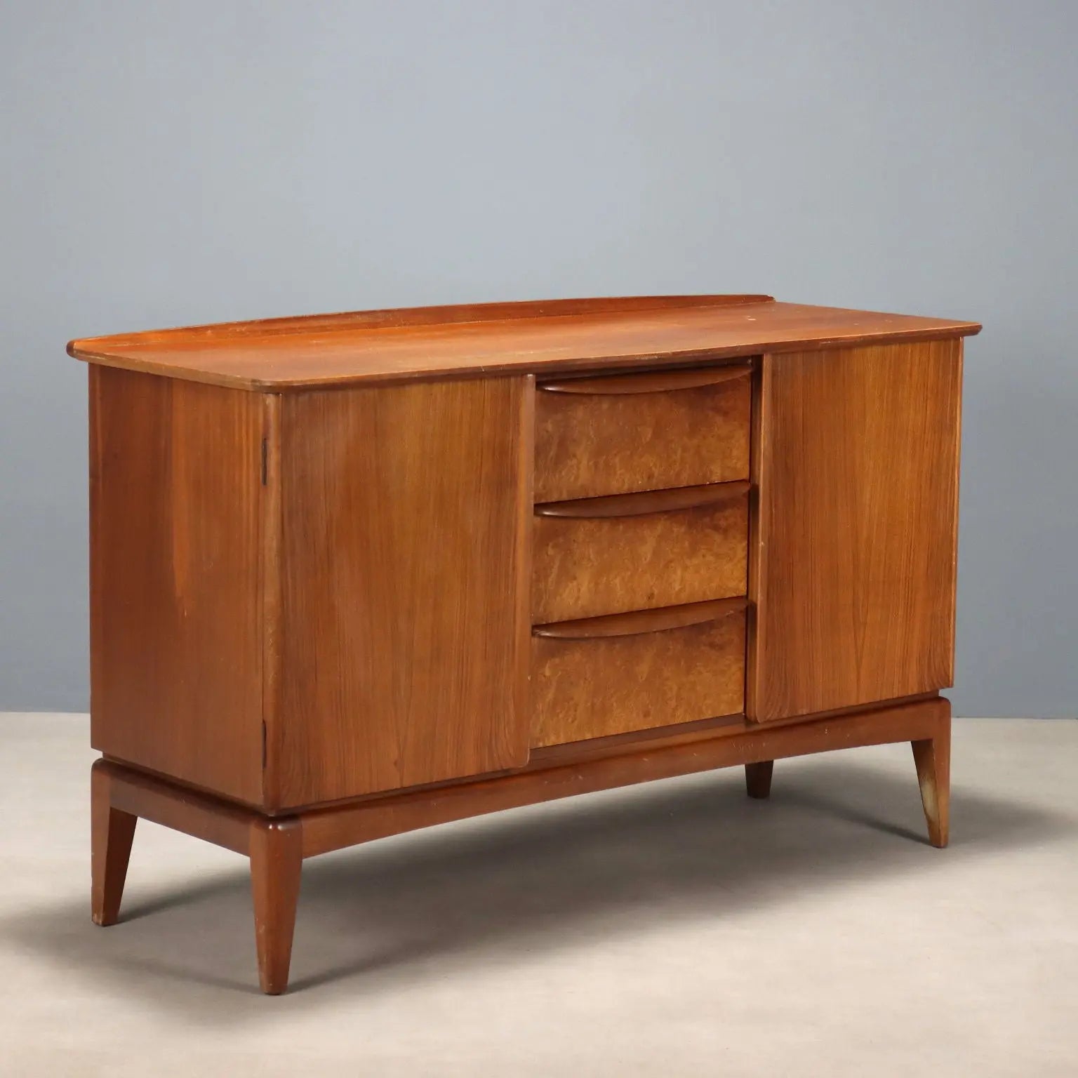Vintage Cupboard Teak Veneer Burl North-European XX Century | Modernism | Furnitures