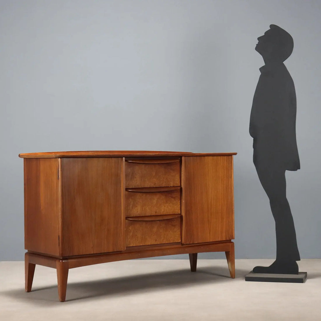 Vintage Cupboard Teak Veneer Burl North-European XX Century | Modernism | Furnitures