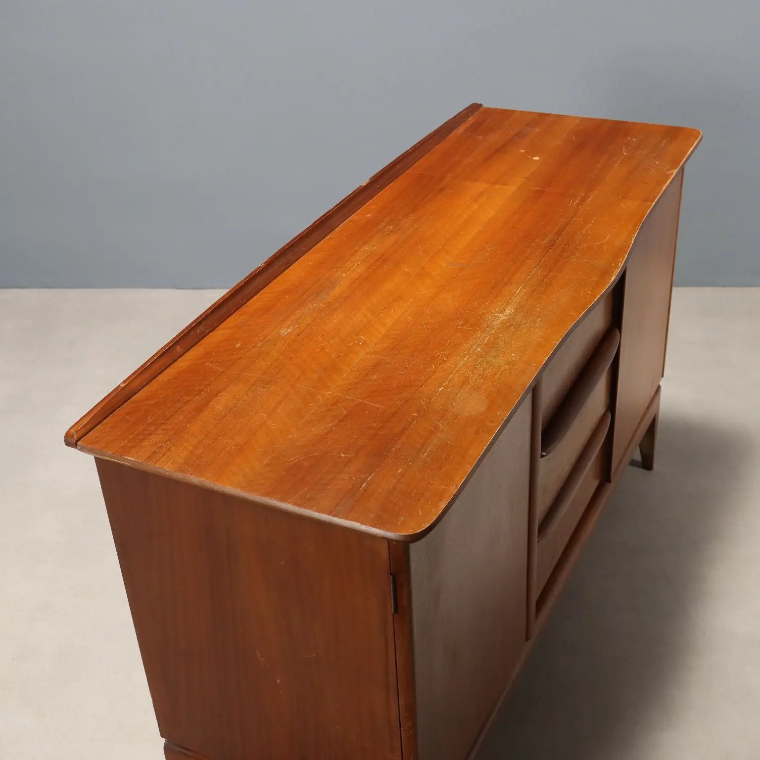 Vintage Cupboard Teak Veneer Burl North-European XX Century | Modernism | Furnitures