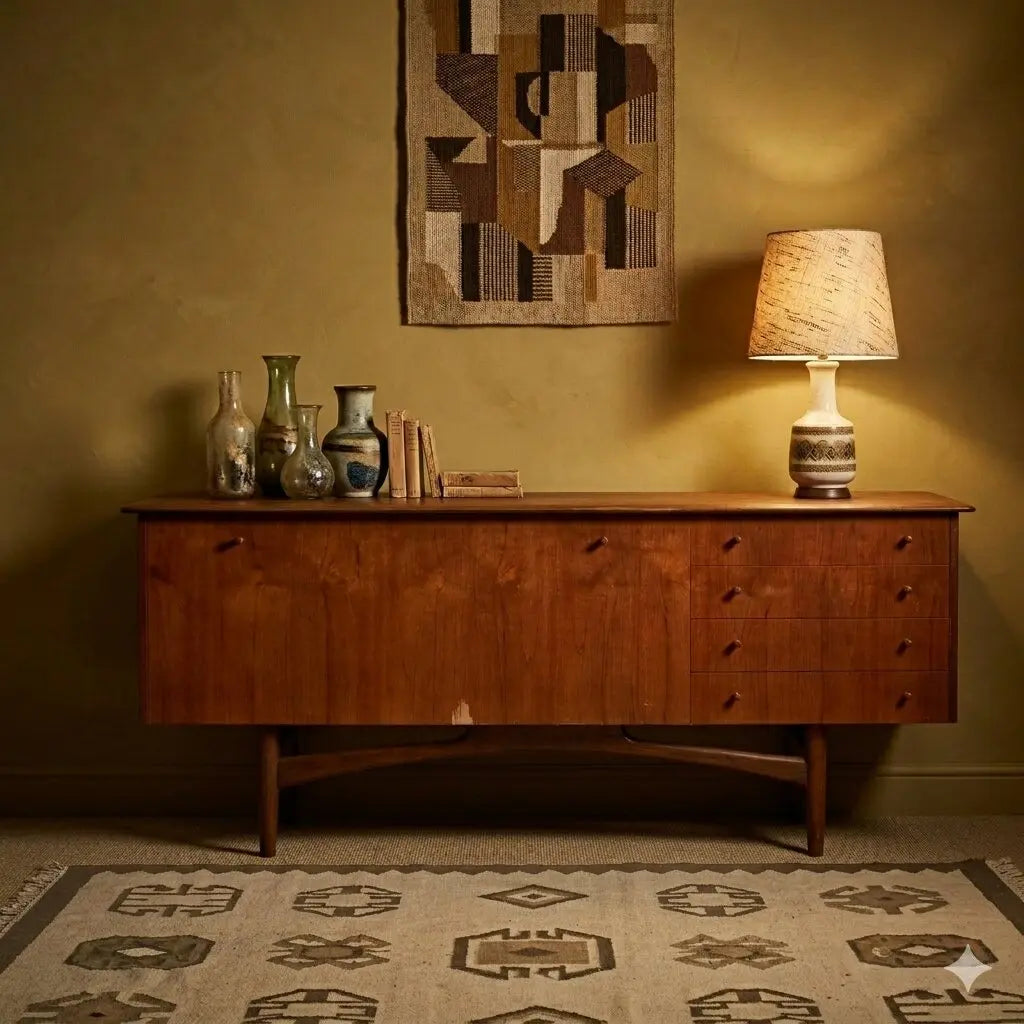 Vintage Sideboard Teak Veneer Design Italy 1960s - To be Restored | Modernism | Furnitures