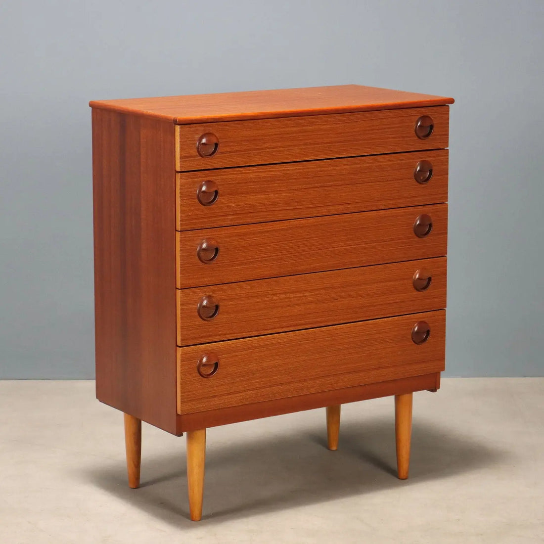 Vintage Chest of Drawers Teak Veneer Northern Europe 1960s - 1960s-1970s | Modernism | Furnitures