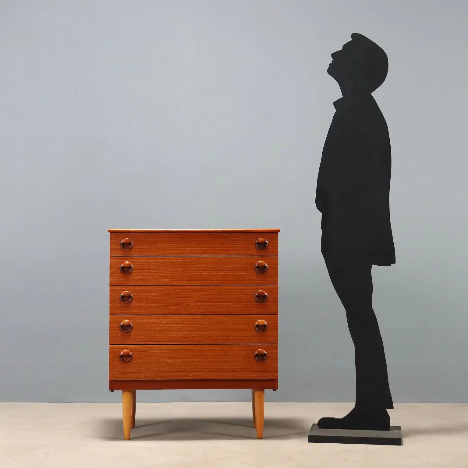 Vintage Chest of Drawers Teak Veneer Northern Europe 1960s - 1960s-1970s | Modernism | Furnitures