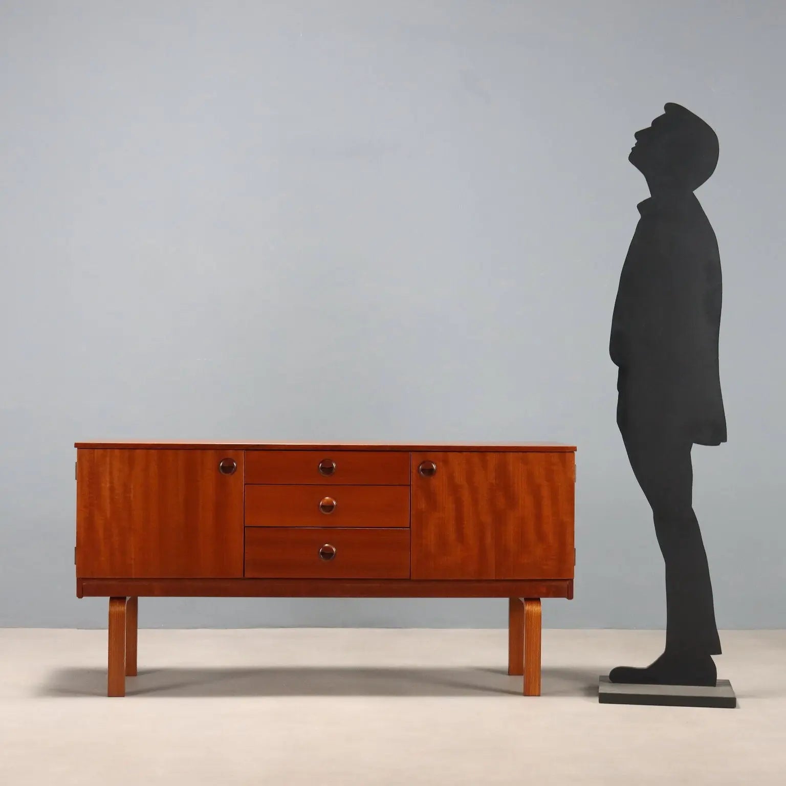 Vintage Sideboard Teak Doors Drawers Northern Europe 1960s | Modernism | Furnitures
