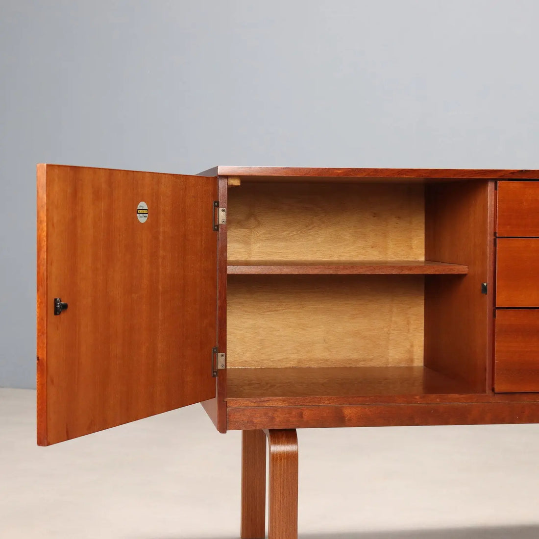 Vintage Sideboard Teak Doors Drawers Northern Europe 1960s | Modernism | Furnitures