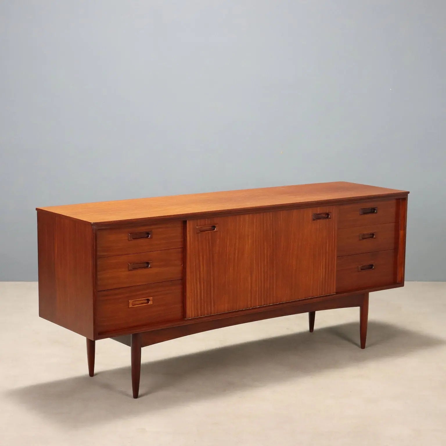 Vintage Sideboard Teak Drawers Design United Kingdom 1960s