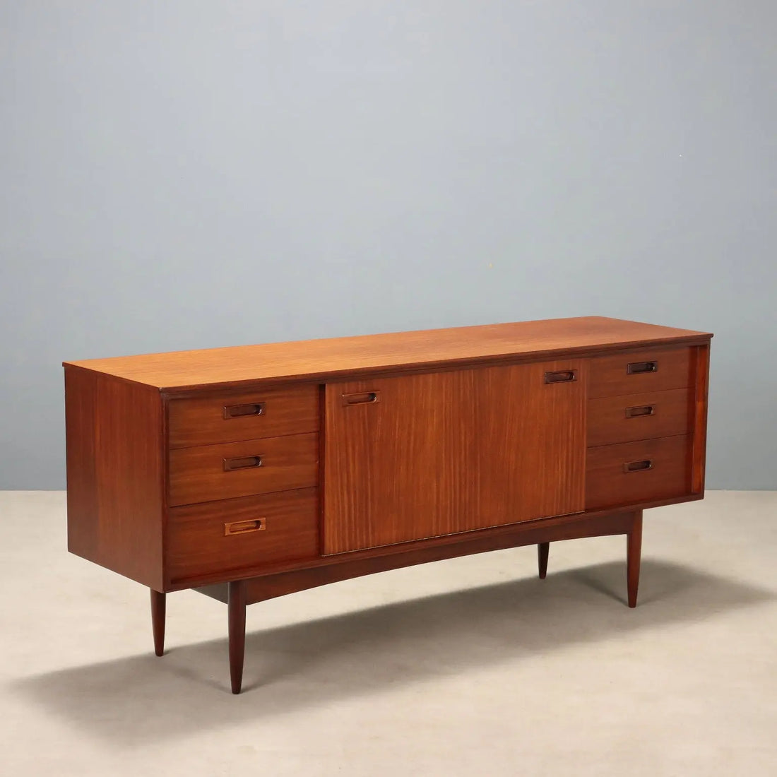 Vintage Sideboard Teak Drawers Design United Kingdom 1960s