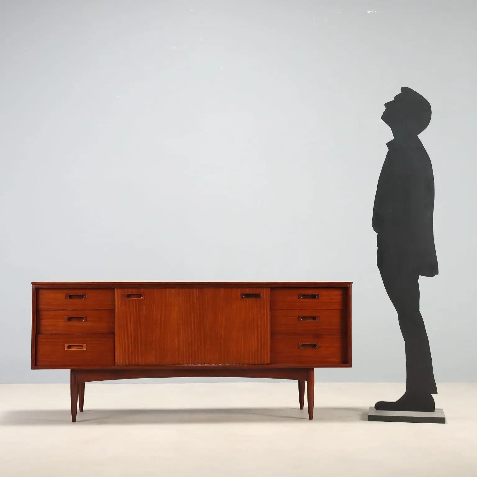 Vintage Sideboard Teak Drawers Design United Kingdom 1960s