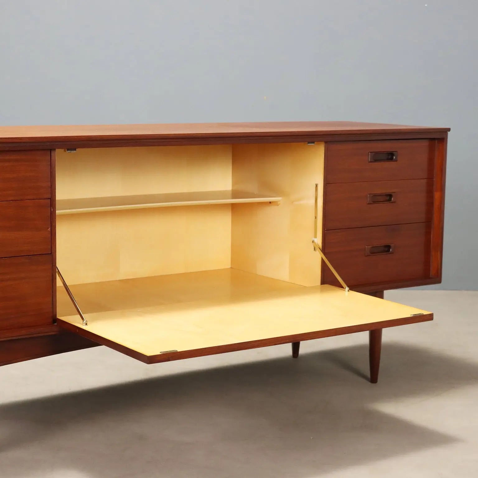 Vintage Sideboard Teak Drawers Design United Kingdom 1960s