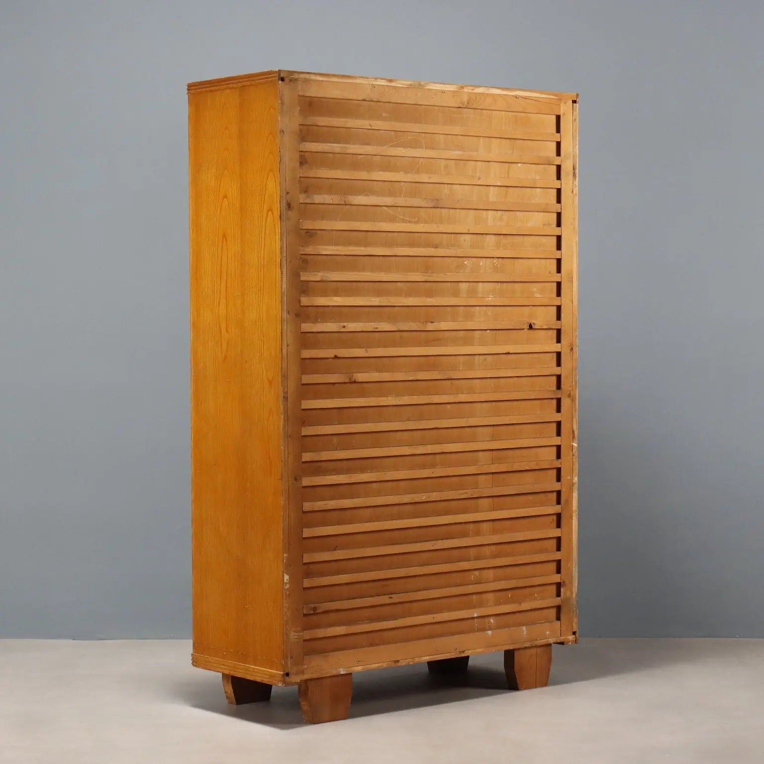 Vintage Wardrobe Design Oak Veneer Italy 1950s | Modernism | Furnitures