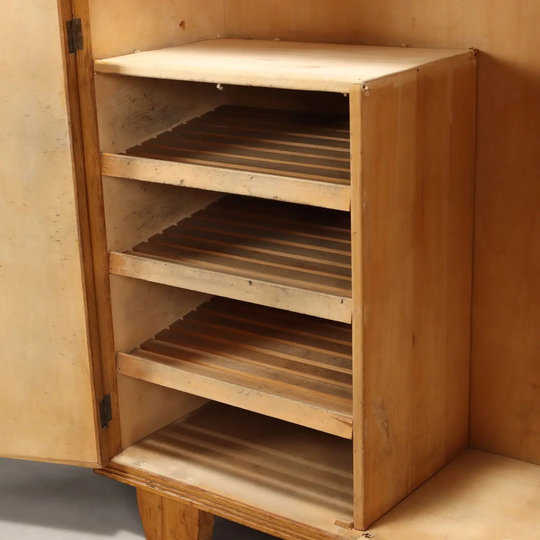 Vintage Wardrobe Design Oak Veneer Italy 1950s | Modernism | Furnitures