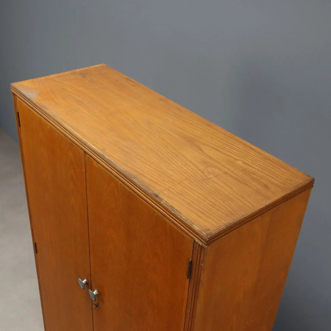 Vintage Wardrobe Design Oak Veneer Italy 1950s | Modernism | Furnitures