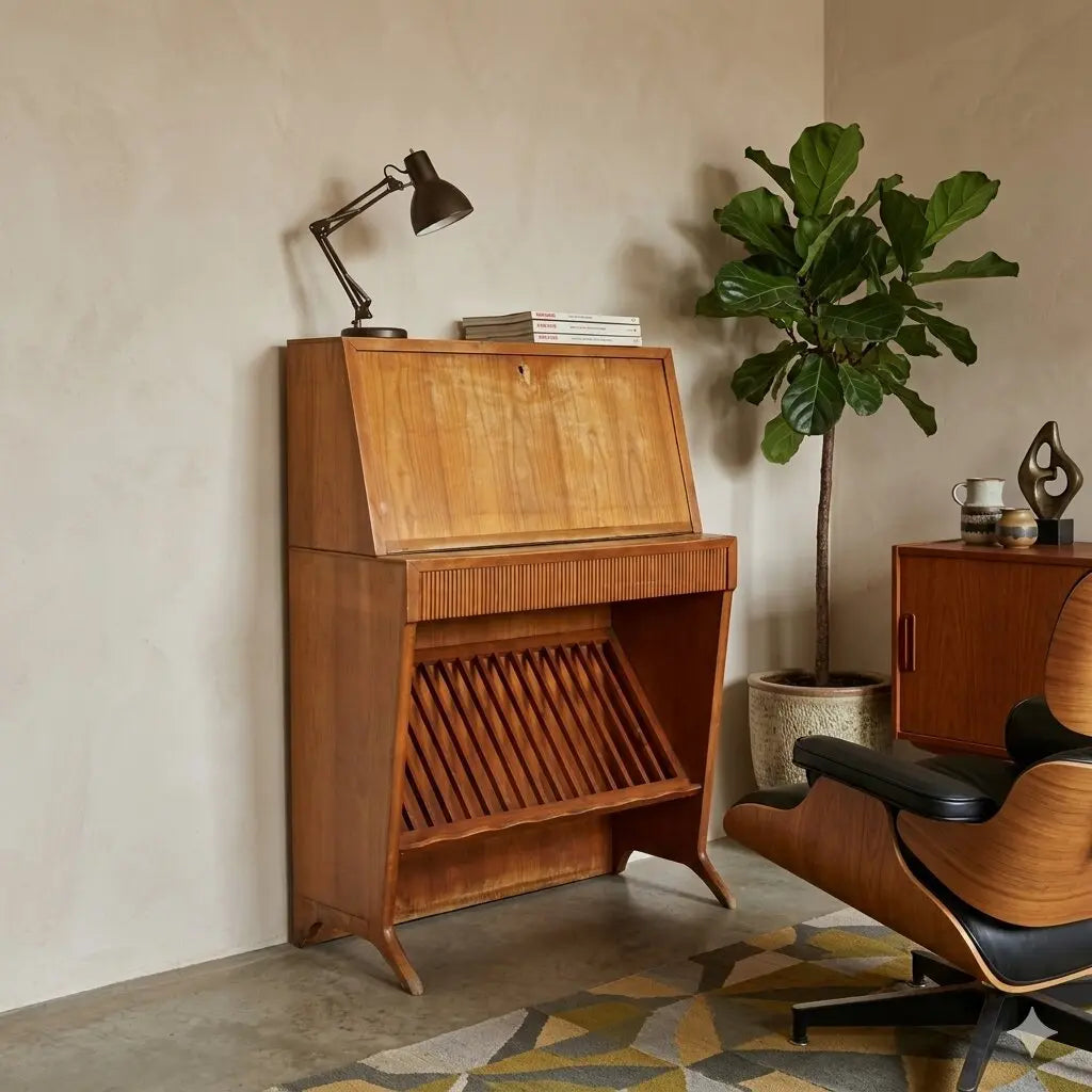 Vintage Cabinet Wood Drawer Design Italy 1960s | Modernism | Furnitures