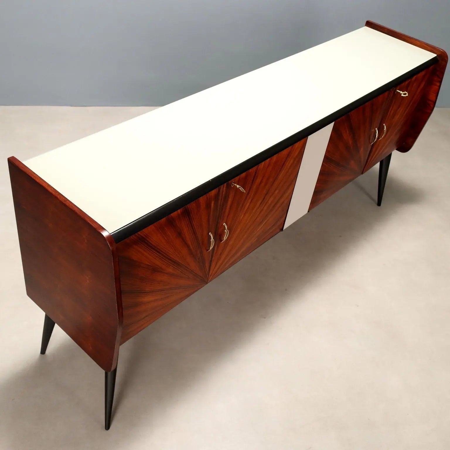 Vintage Buffet Cabinet Exotic Wood Design Italy 1950s-60s | Modernism | Furnitures