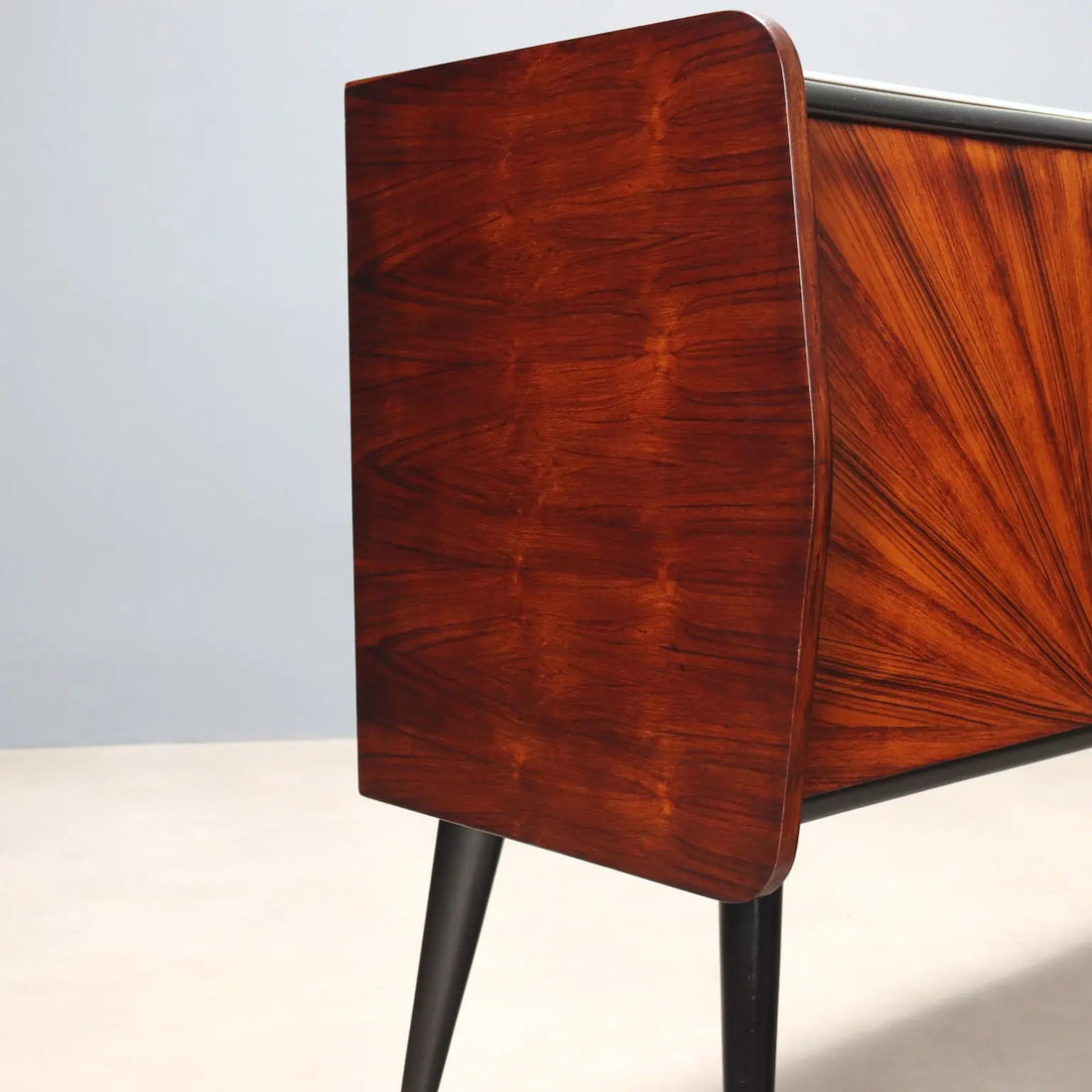 Vintage Buffet Cabinet Exotic Wood Design Italy 1950s-60s | Modernism | Furnitures