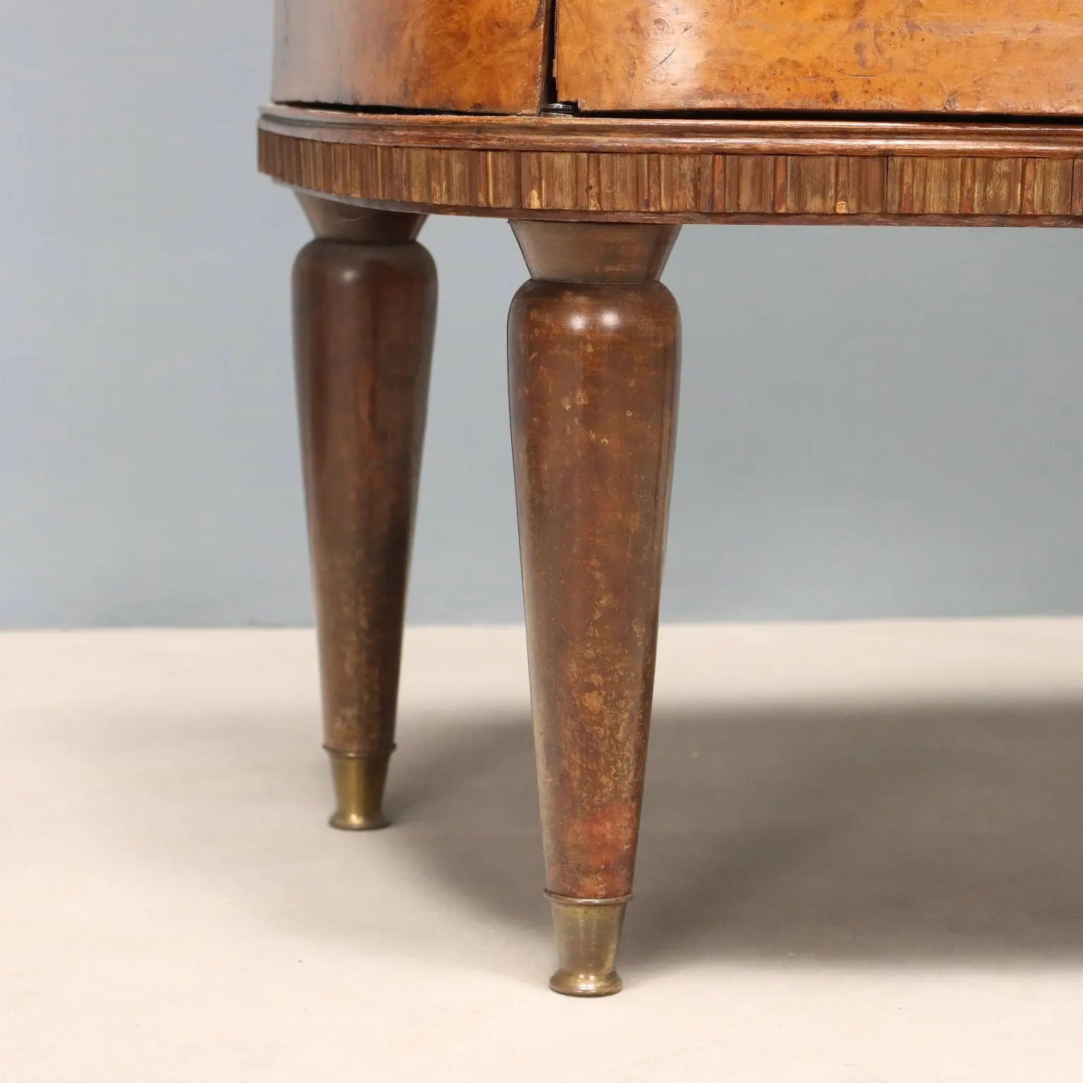 Vintage Bedside Tables Painted Beech Glass Design Italy 1950s | Modernism | Furnitures