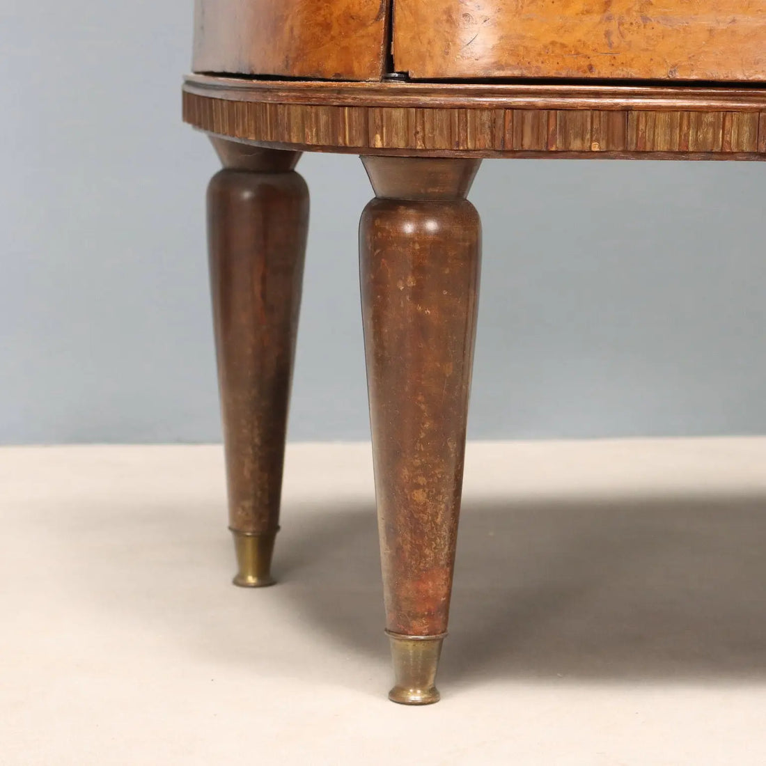 Vintage Bedside Tables Painted Beech Glass Design Italy 1950s | Modernism | Furnitures