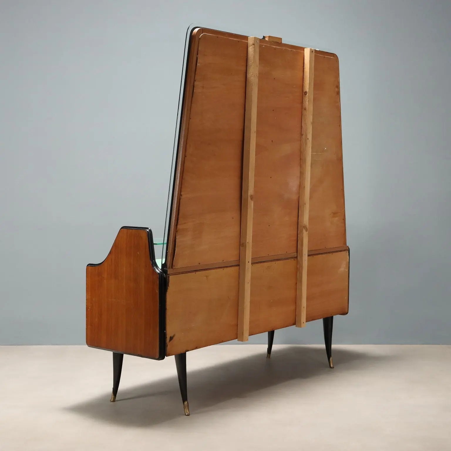 Vintage Chest of Drawers Exotic Wood Glass Design Italy 1950s-60s | Modernism | Furnitures