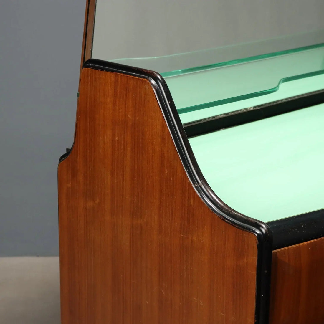 Vintage Chest of Drawers Exotic Wood Glass Design Italy 1950s-60s | Modernism | Furnitures
