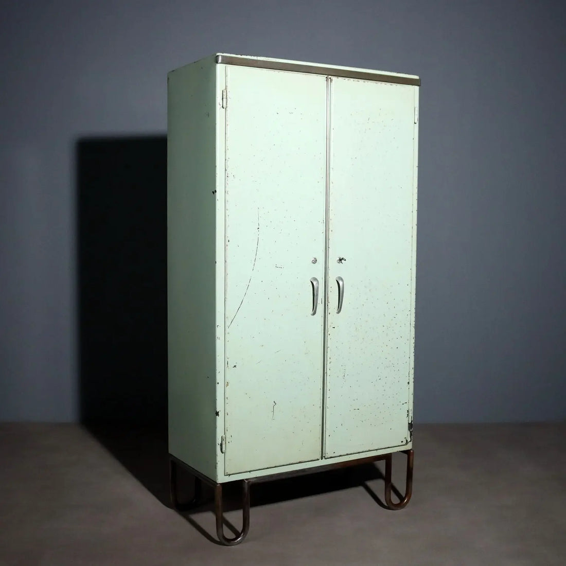 Vintage Industrial Cabinet Lacquered Metal Design Italy 1960s | Modernism | Furnitures