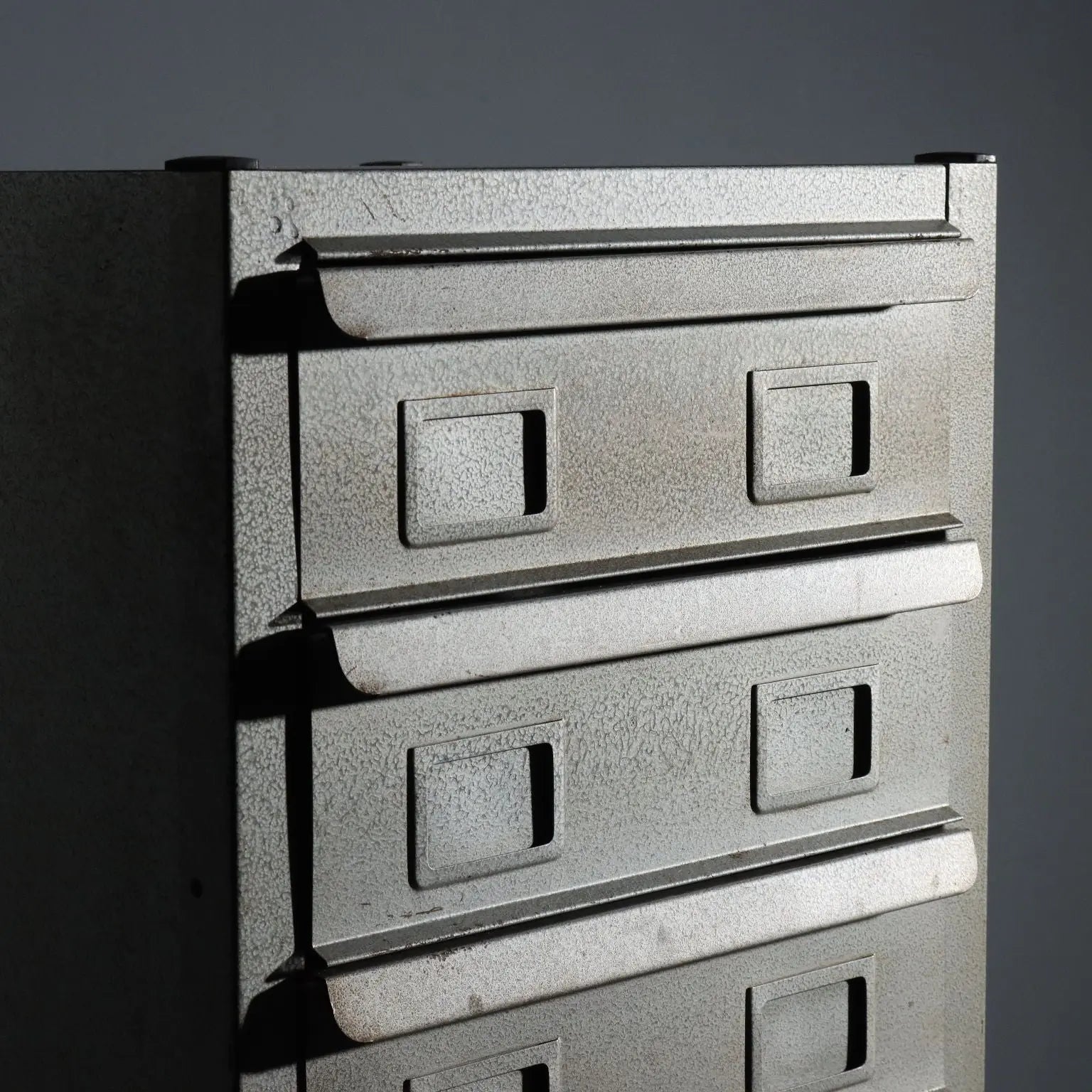 Vintage Industrial Filing Cabinet Metal 10 Drawers Design 1960s