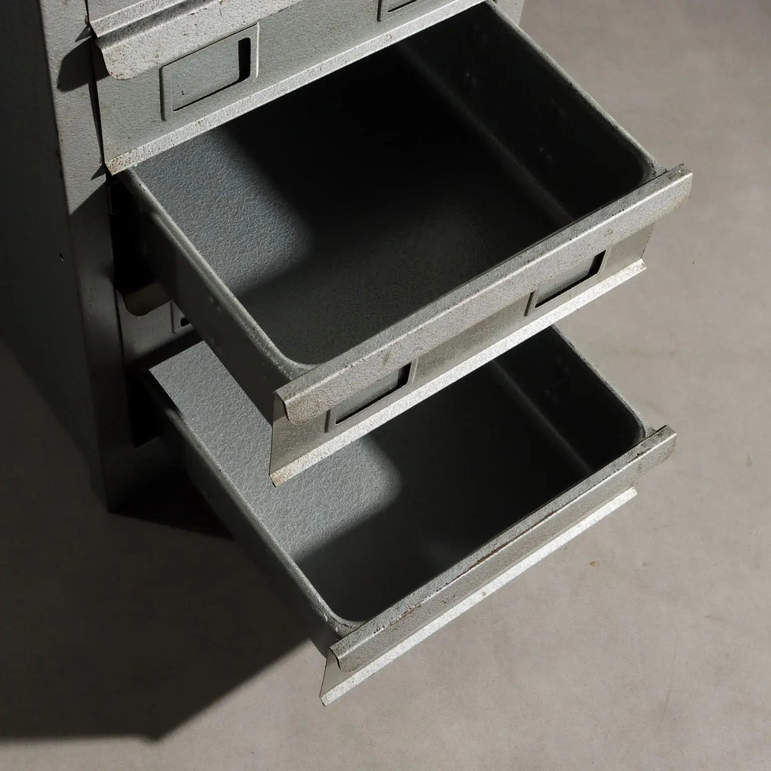 Vintage Industrial Filing Cabinet Metal 10 Drawers Design 1960s