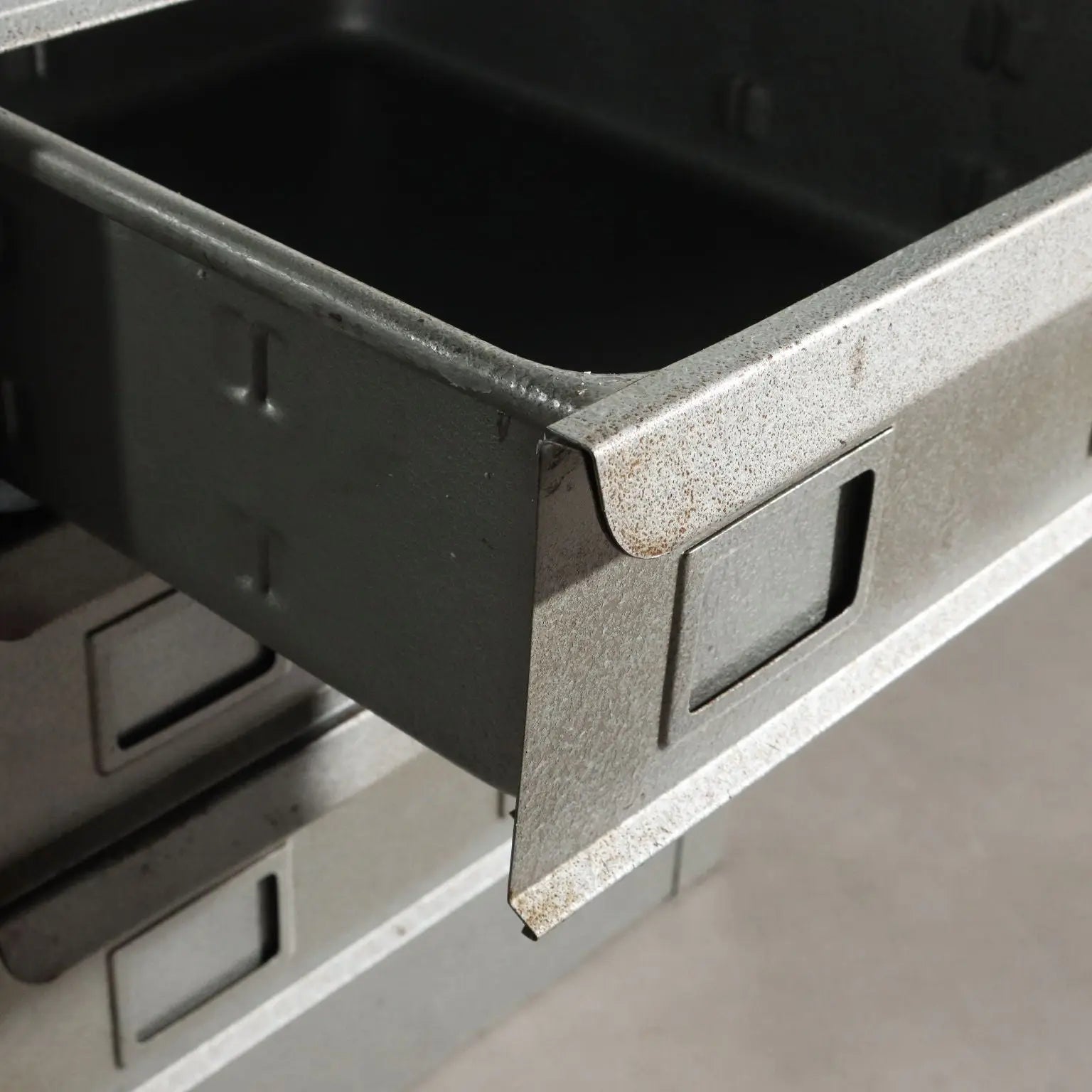 Vintage Industrial Filing Cabinet Metal 10 Drawers Design 1960s