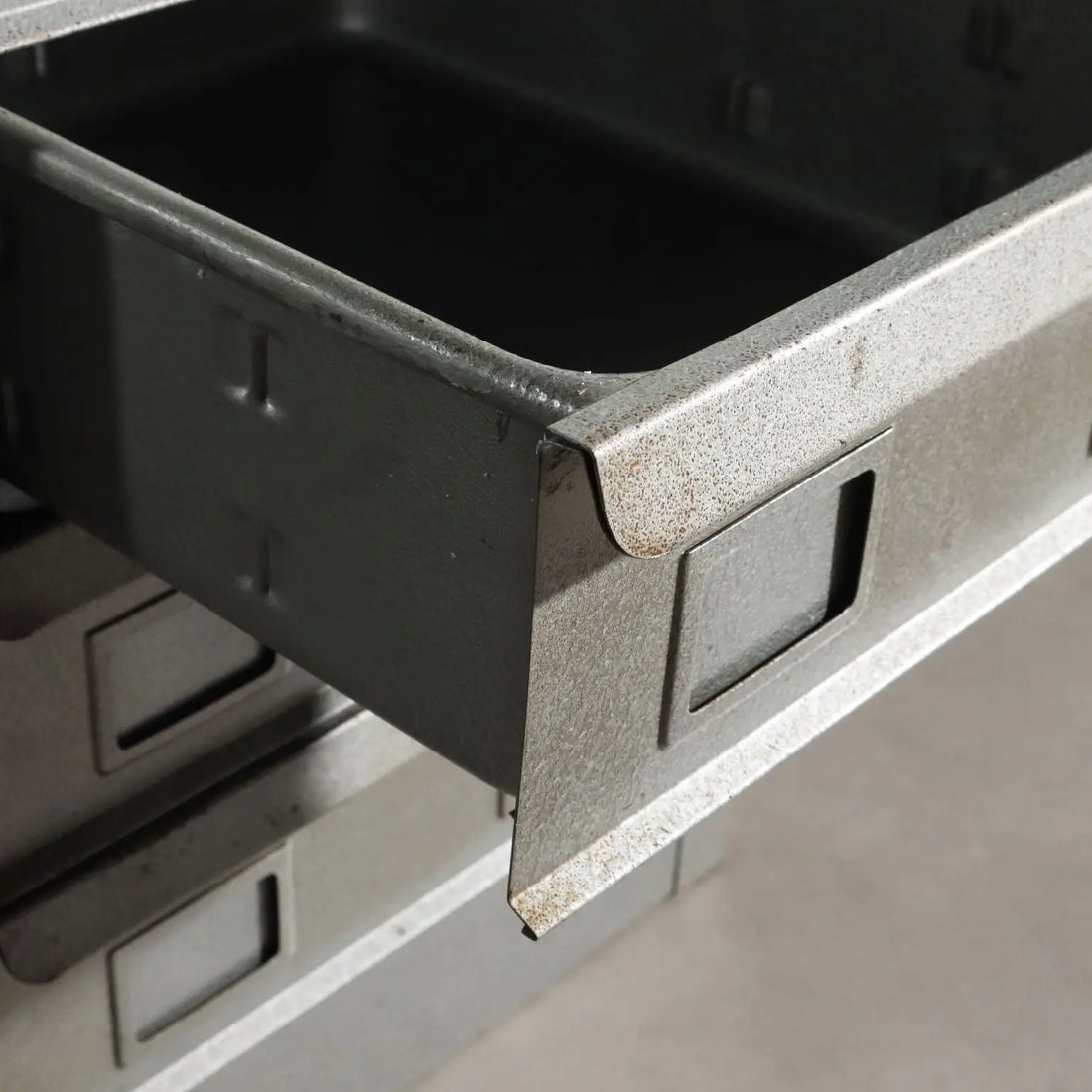 Vintage Industrial Filing Cabinet Metal 10 Drawers Design 1960s