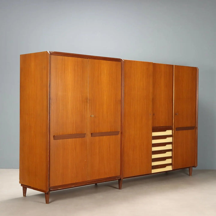 Vintage Wardrobe Teak Veneer Laminate Design Italy 1960s | Modernism | Furnitures