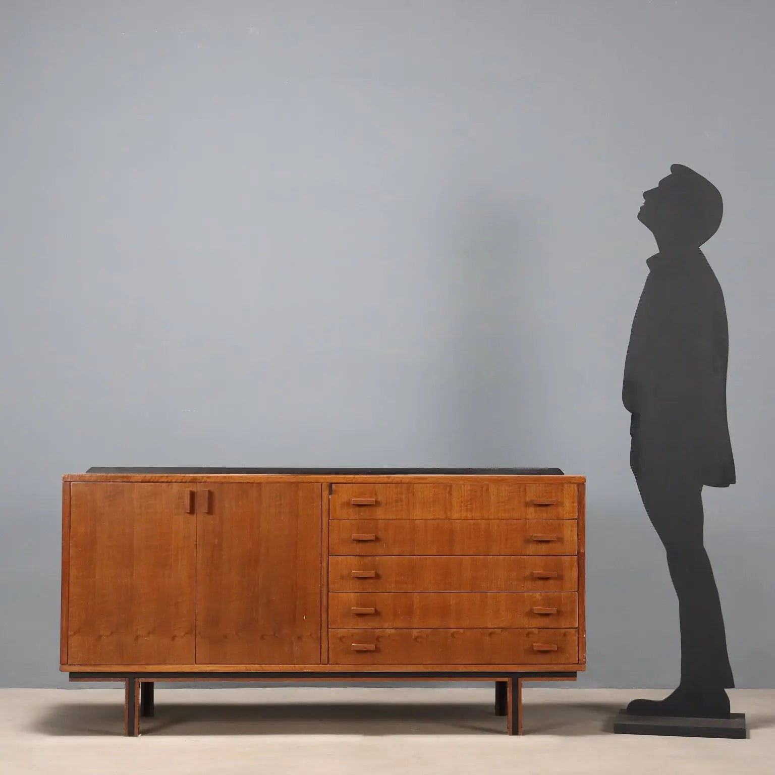 Vintage Sideboard Tanganyka Walnut Metal Design Italy 1960s | Modernism | Furnitures