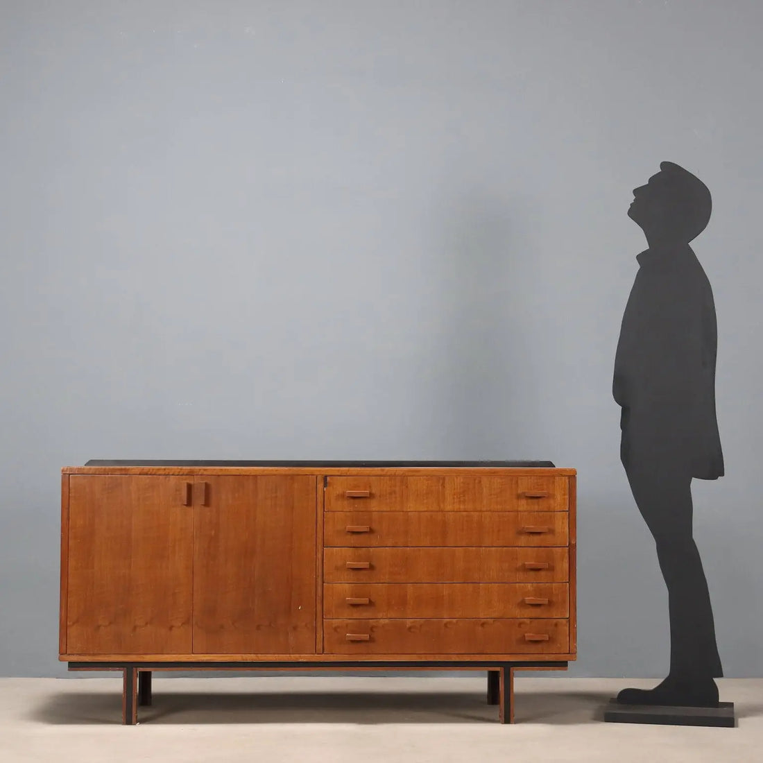 Vintage Sideboard Tanganyka Walnut Metal Design Italy 1960s | Modernism | Furnitures