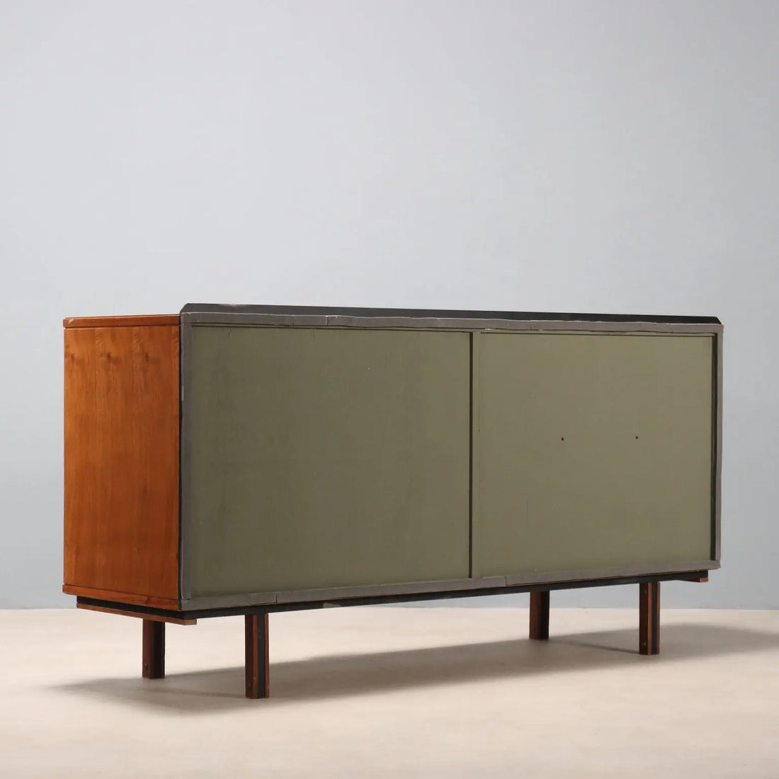 Vintage Sideboard Tanganyka Walnut Metal Design Italy 1960s | Modernism | Furnitures