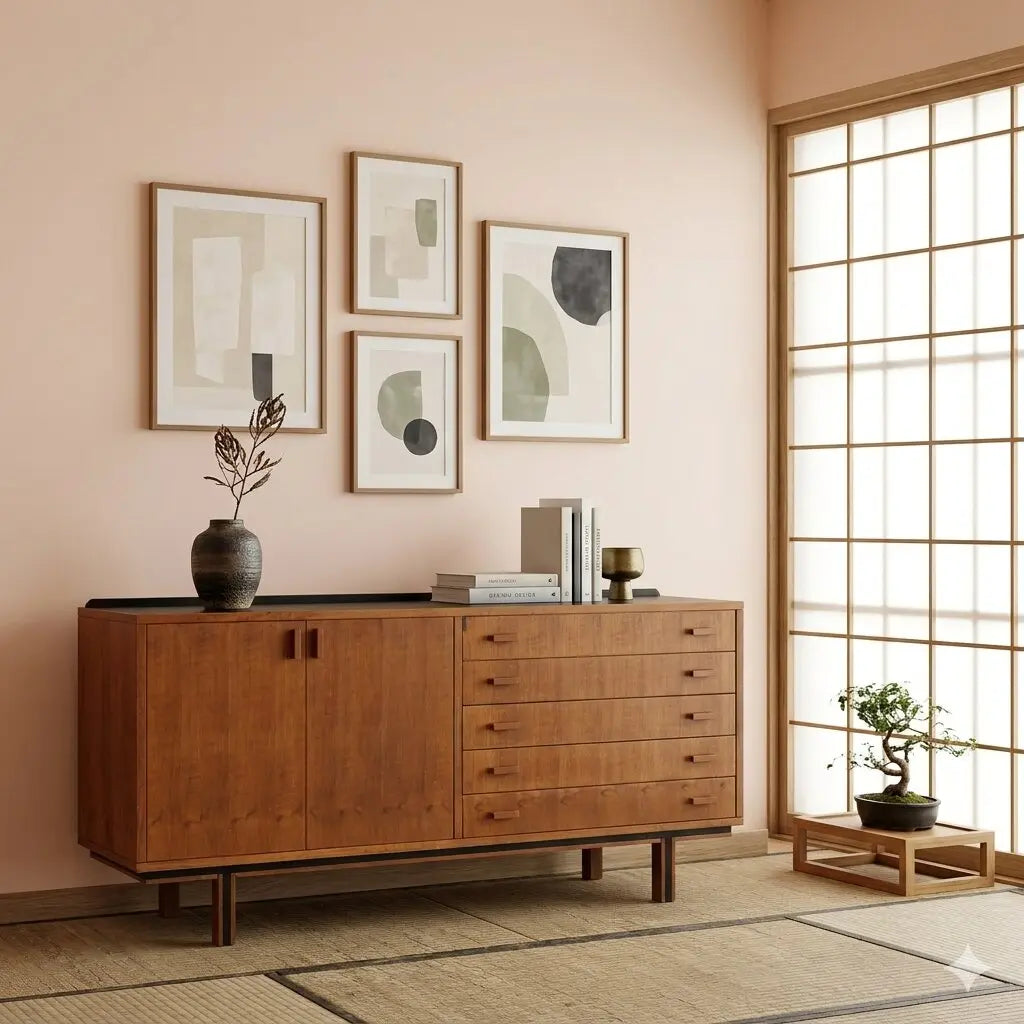 Vintage Sideboard Tanganyka Walnut Metal Design Italy 1960s | Modernism | Furnitures