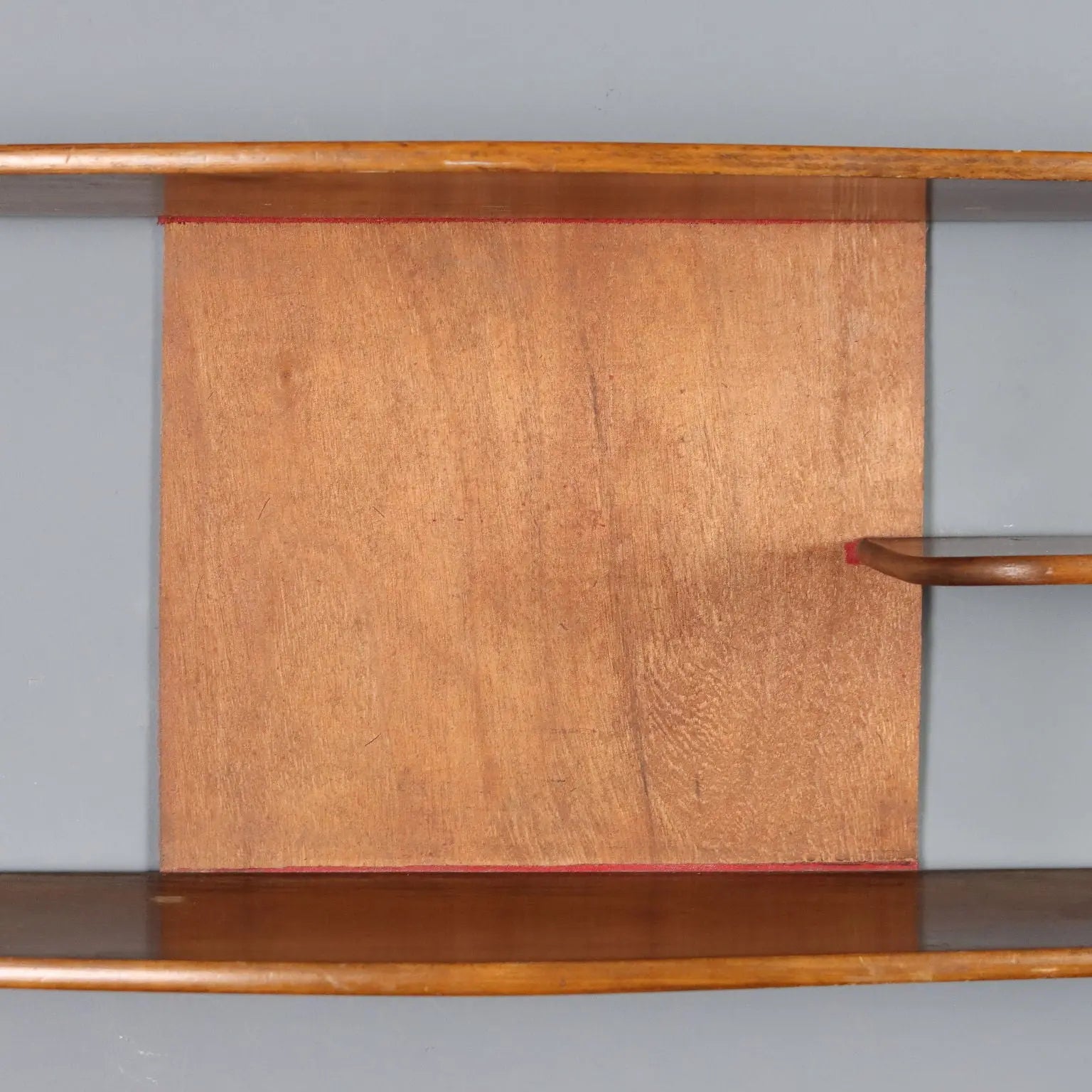 Vintage Shelf Walnut Brass Design Italy 1950s | Modernism | Furnitures