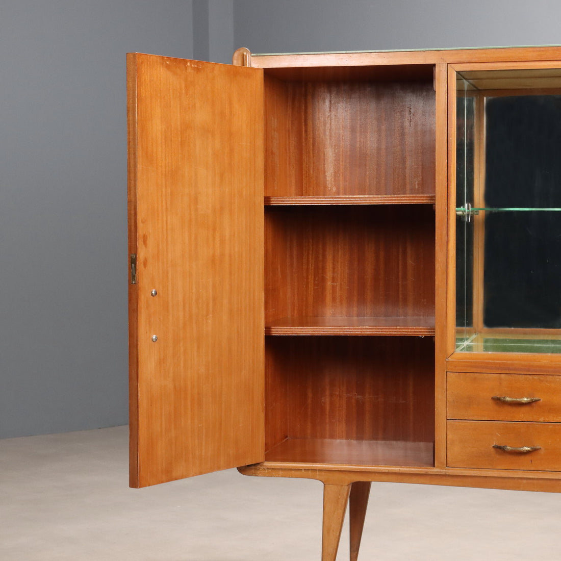 Vintage Cupboard Burl Veneer Design Italy 1960s | Modernism | Furnitures