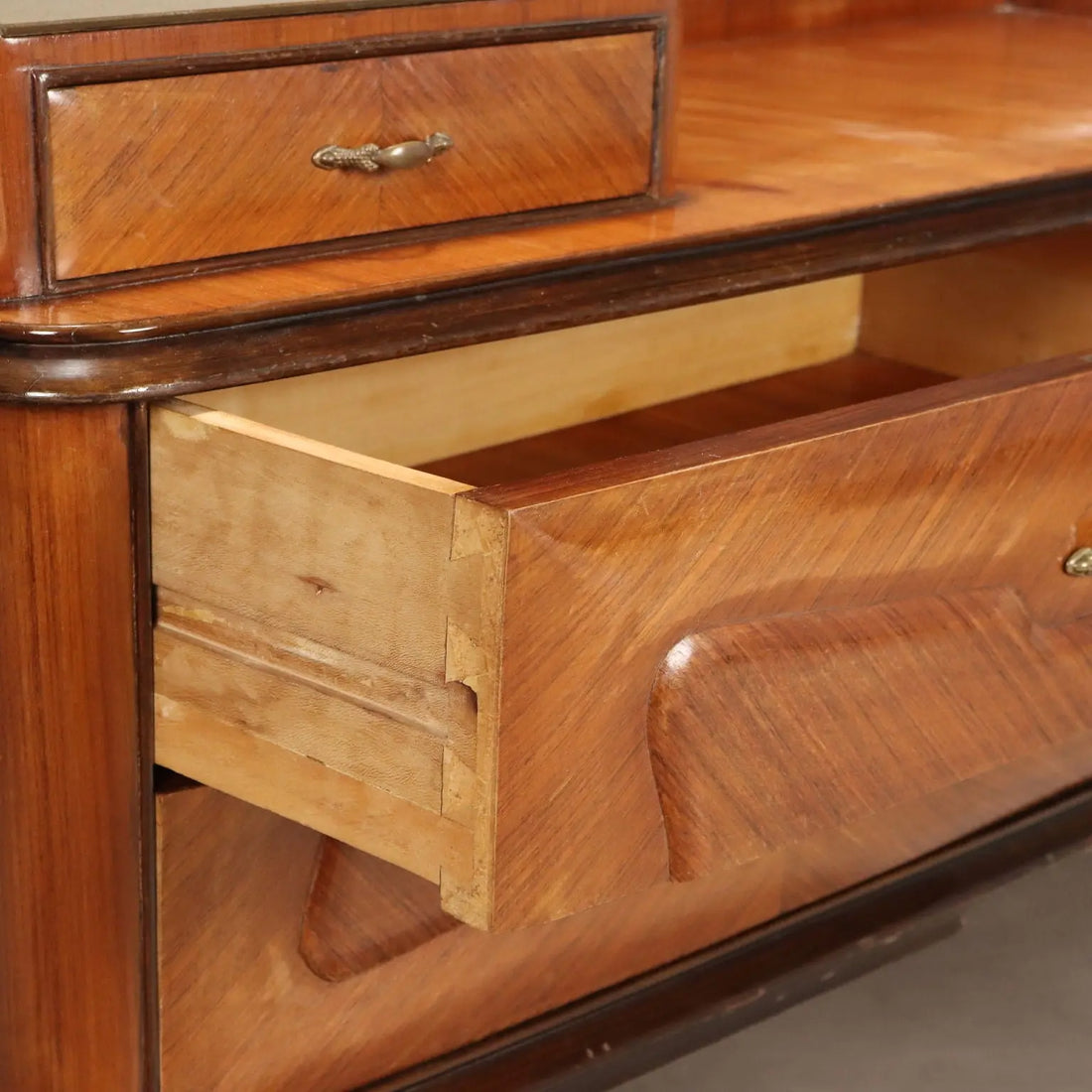 Vintage Buffet Cabinet with Mirror Exotic Woods Design 1950s | Modernism | Furnitures