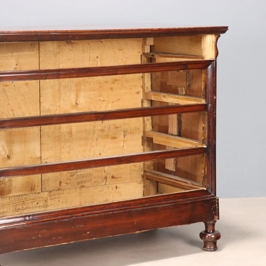 Luigi Filippo Walnut Poplar Chest, 19th Century
